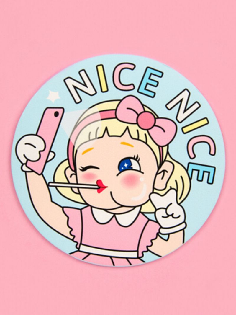 Tappetino per mouse antiscivolo di piccole dimensioni, impermeabile, antimacchia, in pelle, di qualità imbattibile, stile K, Bang Girl, cartone animato, Ins Young_voghion.com