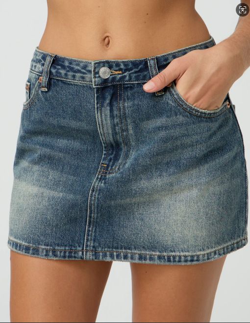 Gonna in denim lavato elasticizzata slim casual da donna_voghion.com