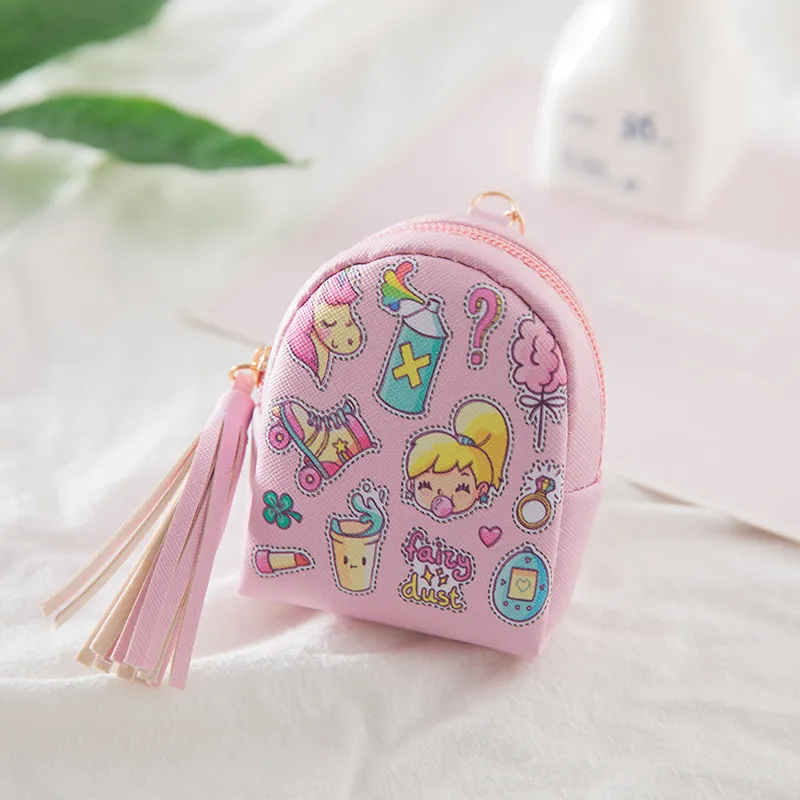 Tegneserie Flamingo mynt Veske kvinner lommebøker liten søt kawaii kortholder nøkkel pengeposer for barn dame vesker 18_voghion.com