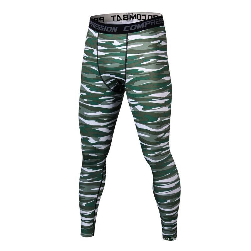 Men's Clothing basketball leggings in stock, tight elastic compression fitness pants, running sports quick-drying camouflage trousers_voghion.com
