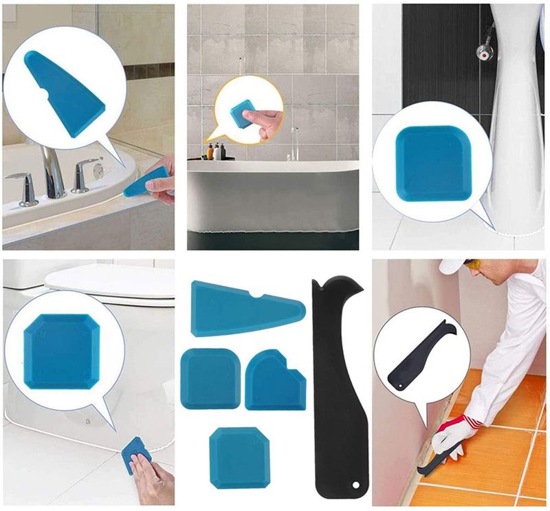 Professional 12-Piece Grout Tool Kit With 5-in-1 Metal Hook Blade, Angle Scraper & Plastic Spreaders – Perfect For Tile & Grout Work_voghion.com