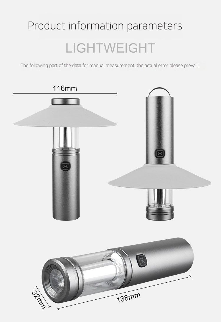 Holofote de acampamento externo três em um, à prova de chuva e lâmpada de iluminação de adsorção magnética suspensa, lâmpada de carregamento_voghion.com