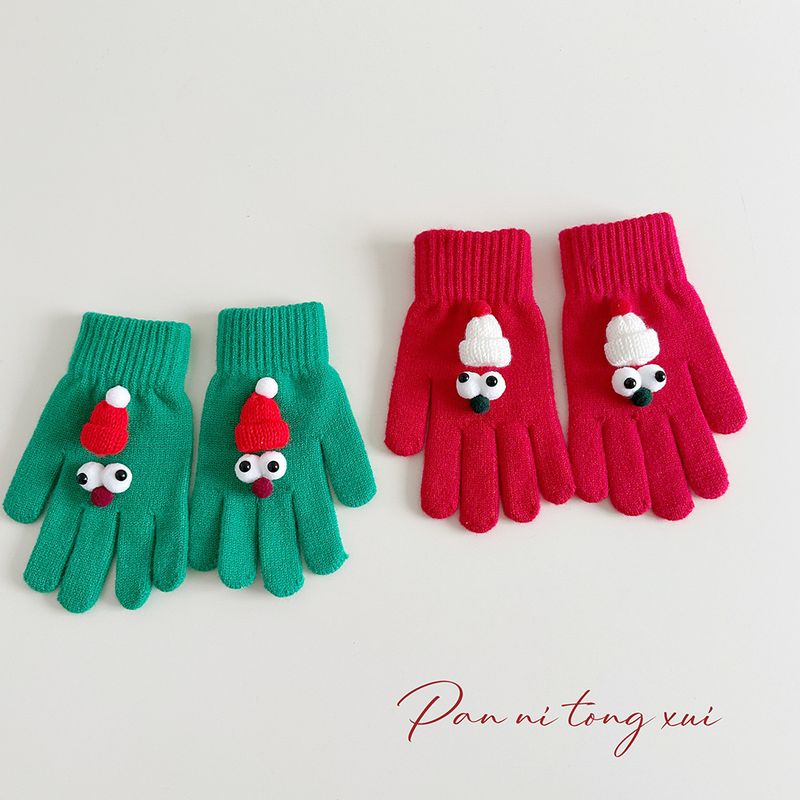 Nowe 2024 Boże Narodzenie Czerwone Rękawiczki Palcowe Damskie Zimowe Studentki Urocza Para Koreańska Wersja Grube Ciepło Rowerowe Dotykowe_voghion.com