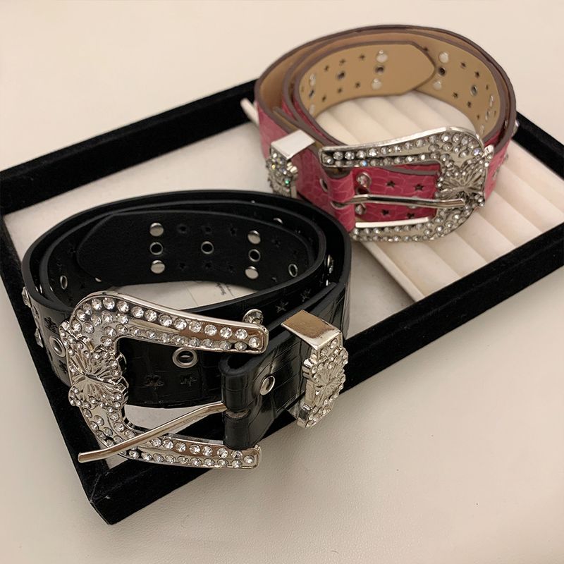Cintura decorativa versatile con design punk, stile Y2K, dolce e cool, con farfalla e strass, sottocultura americana_voghion.com