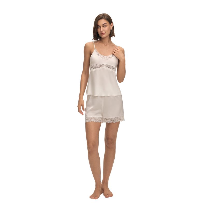 Suspender Shorts Two-piece Set Pajamas Women's Loungewear Set_voghion.com