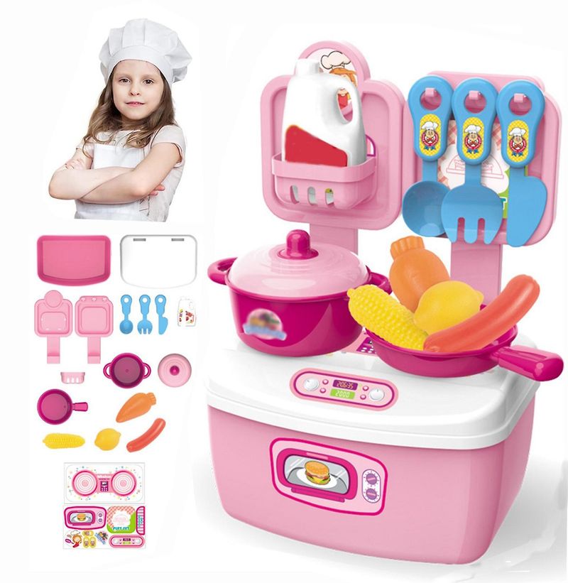 Set de jucării DIY pentru copii Seturi de instrumente pentru copii Jucărie de bricolaj Instrumente de bucătărie Instrumente de prefăcăre Cadouri de aniversare pentru băieți și fete cu vârsta de 3 4 5 6 7 8 FLYE242698_voghion.com