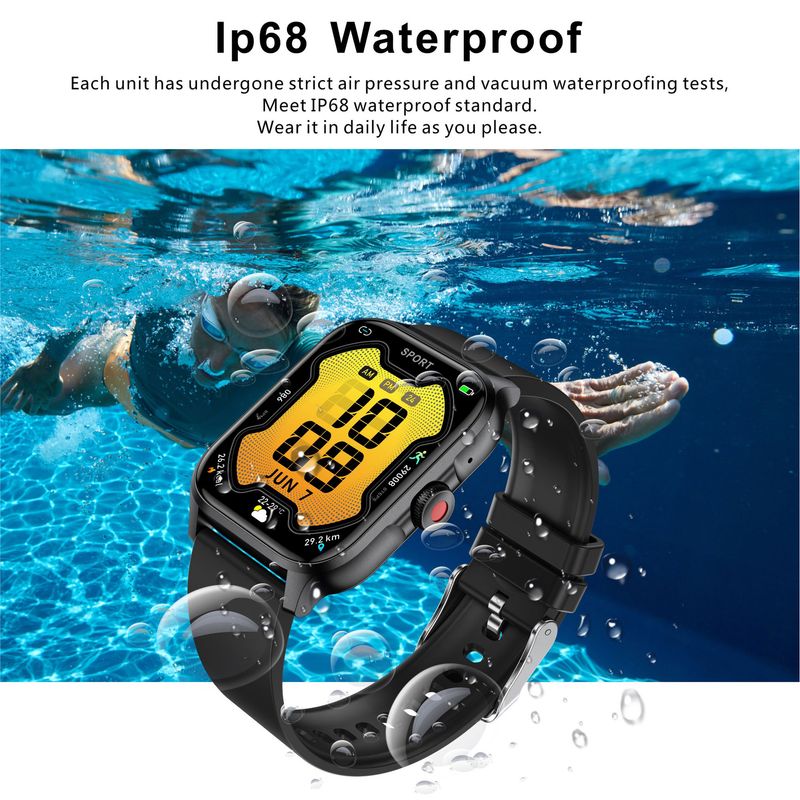 Akıllı Saat Bluetooth Arama Müzik Sağlık Kalp Atış Hızı Kan Oksijen Uyku İzleme Spor Adımsayar Bileklik_voghion.com