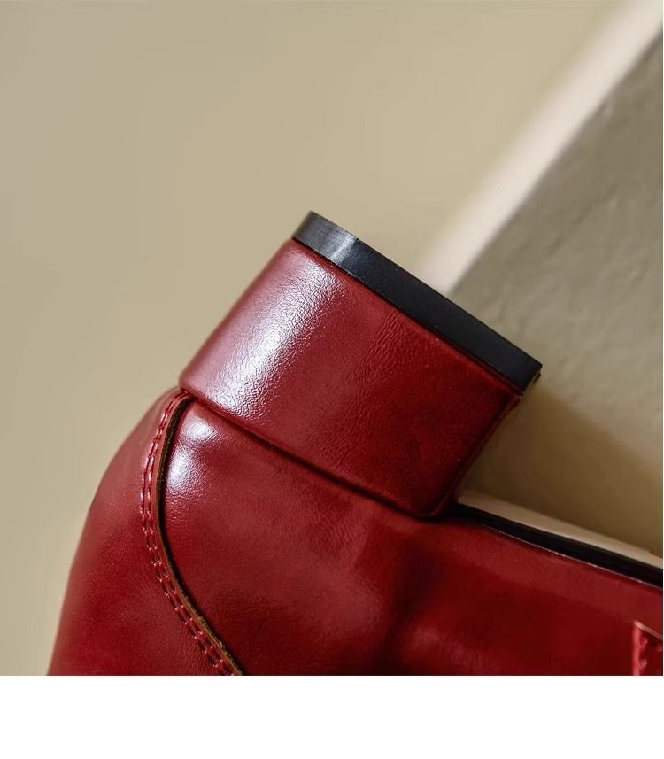 Französische kleine Lederschuhe 2025 Frühjahr neue quadratische Kopf High Heel Mary Jane Damen Einzelschuhe_voghion.com