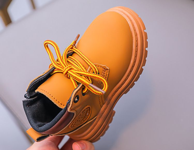 Children's Martin 2024 Autumn/Winter New Girl's Versatile Little Yellow Boots Boys British Style_voghion.com