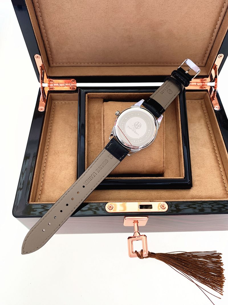 Relógio masculino de couro simples e de alto valor, à prova d'água, relógio automático empresarial à prova d'água, presente de alta qualidade, mesa de teste pontual_voghion.com