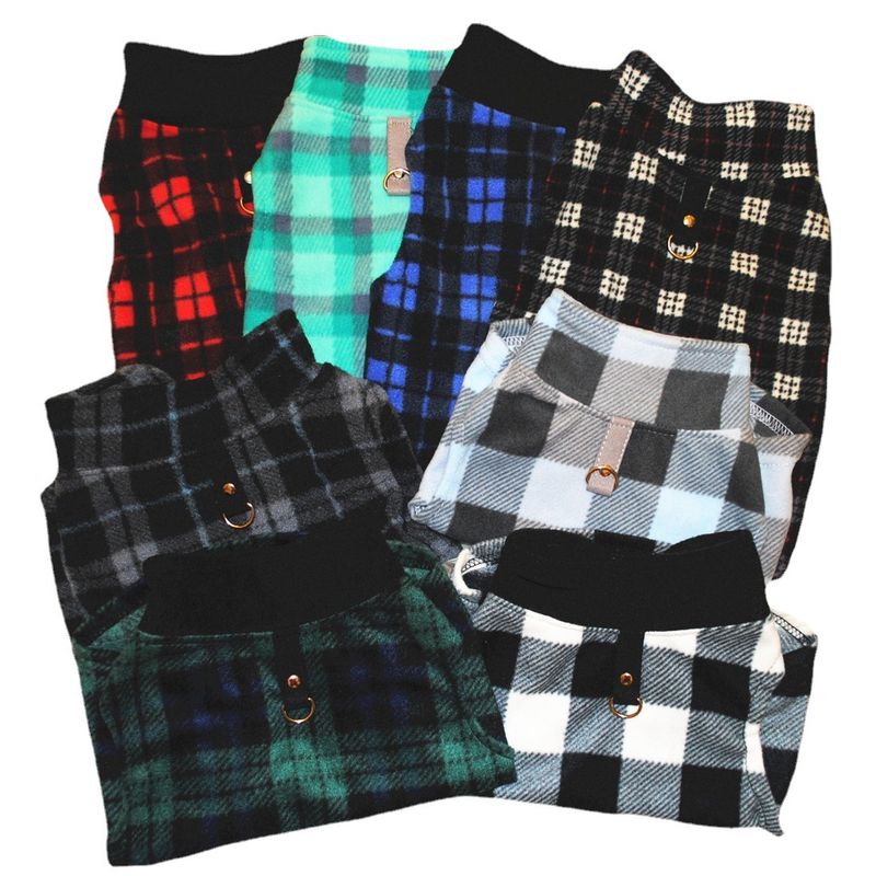 Ropa para mascotas, otoño e invierno, forro polar, correa con hebilla, 27 colores, con certificado de derechos de autor._voghion.com