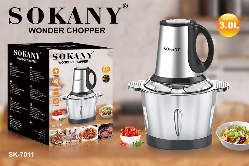 Mélangeur standard européen 3L électrique pour la cuisine à domicile, robot culinaire multifonction_voghion.com