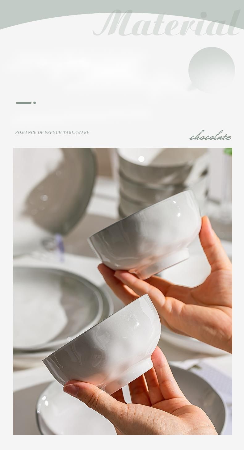 Keramik und einfache Farbverlauf grün verdickt Hochtemperatur Unterglasur Farbe Gemüse Teller Reis Schüssel komplettes Set_voghion.com