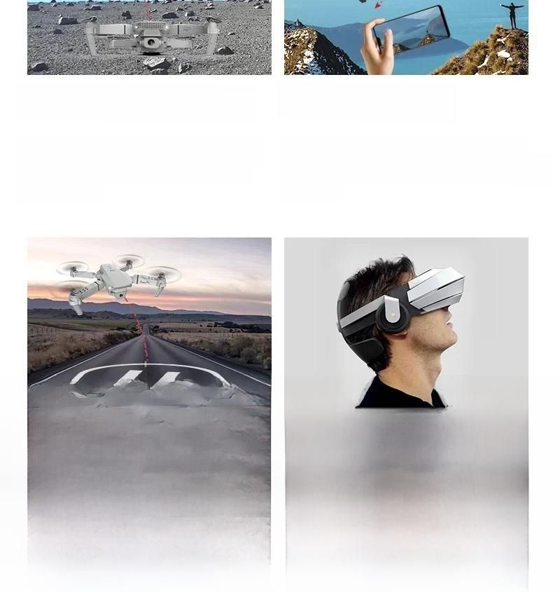 Drone RC pieghevole E88 Pro con doppia telecamera HD 4K e 1080P grandangolare WIFI FPV Quadricottero mantiene l'altitudine per riprese aeree_voghion.com