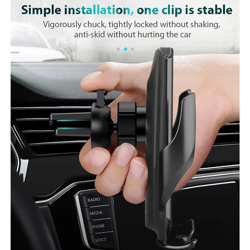 30 Fast Charging Station Wireless Charger Automatic Car Phone Holder Infrared Induction For IPhone 15 14 13 12 Xiaomi_voghion.com