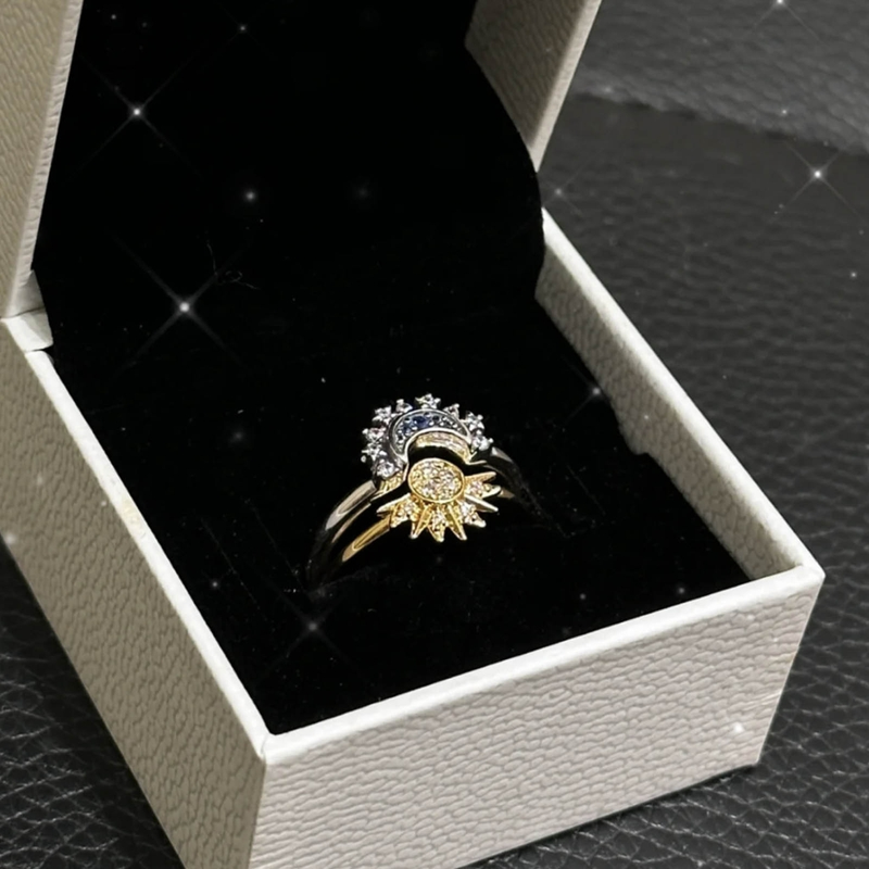 2 anelli nuziali, anelli di coppia, anelli scintillanti in lega, gioielli per dita da sposa, regalo perfetto per uomini e donne._voghion.com