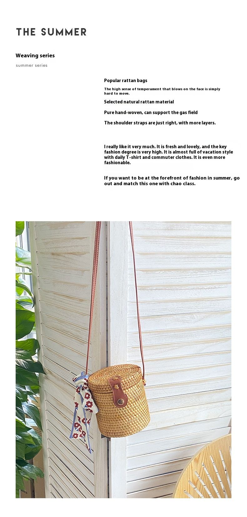 Nuova borsa in tessuto di vite con mini borsa a croce diagonale Cestino serie foresta Borsa con fibbia in pelle a spalla singola intrecciata a mano in arte vintage_voghion.com