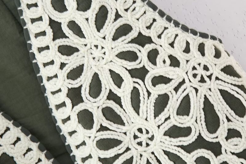 Damenbekleidung 2023 Herbst neuer Stil hohle Stickerei Baumwollweste_voghion.com