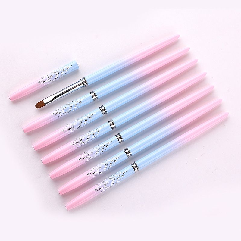 15Pc Nail Art Stripe Liner Brush 3D Tips Manicure Pull Line Smudge Photootherapy Σχέδιο στυλό UV Gel Βούρτσες Εργαλείο ζωγραφικής_voghion.com