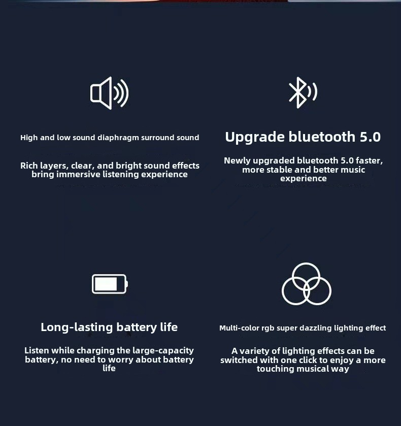 Kabellosen Lautsprecher, Bluetooth Subwoofer, Outdoor Portable Héichvolumen Auto Heem Desktop Mini Lautsprecher_voghion.com