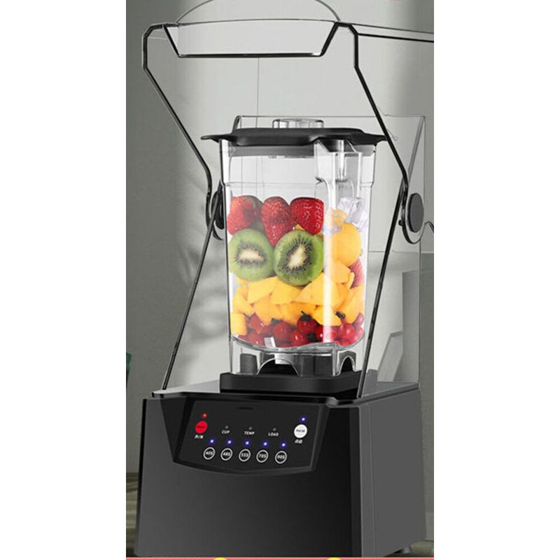 Máquina de Smoothie Comercial para Casas de Chá com Leite, Silenciosa com Tampa, Trituradora à Prova de Som, Raspadora de Gelo, Liquidificador, Suco_voghion.com