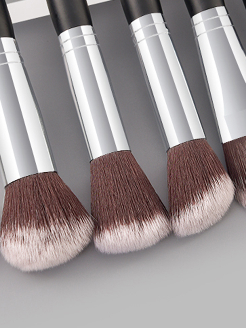 12-Stéck schwaarzt Make-up Pinselset inklusiv Rouge Pinsel, Pudder Pinsel, Kontur Pinsel GUJHUI Fabréck Direktverkaaf_voghion.com