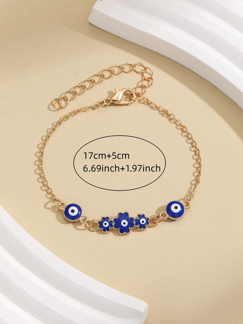 Devil's Eye Diamond-Studded Heart Bracelet For Women Fashion Simple Design_voghion.com