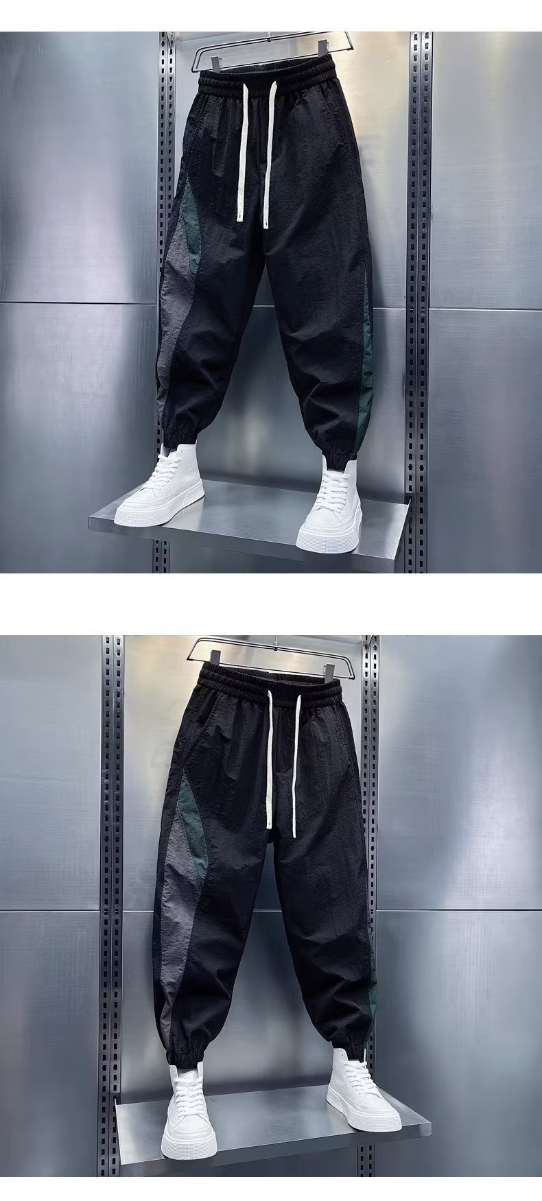 Herren-All-in-One-Korsetthose, lockere Trend-Neun-Punkt-Harenhose_voghion.com