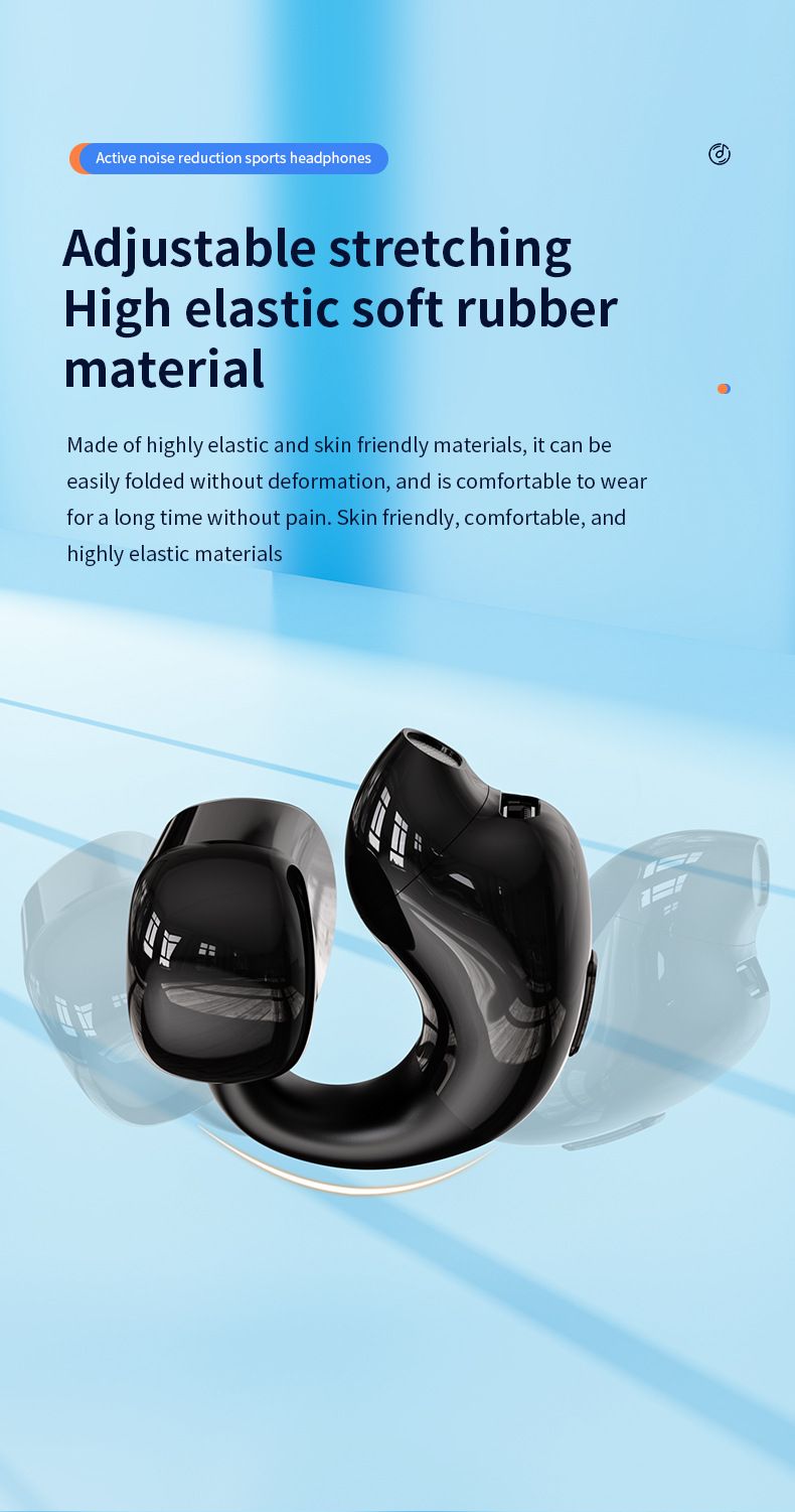 Écouteurs à pince Bluetooth NK100P Casque mono-oreillette non intra-auriculaire pour le sport et les affaires_voghion.com