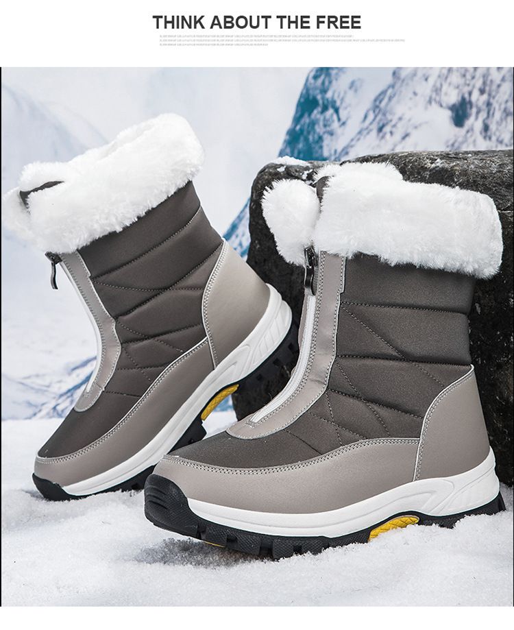 Stivali da neve invernali da donna, impermeabili, in pelle scamosciata, caldi e morbidi, in gomma antiscivolo, scarpe da sci e trekking, eleganti, essenziali, scarpe casual invernali_voghion.com