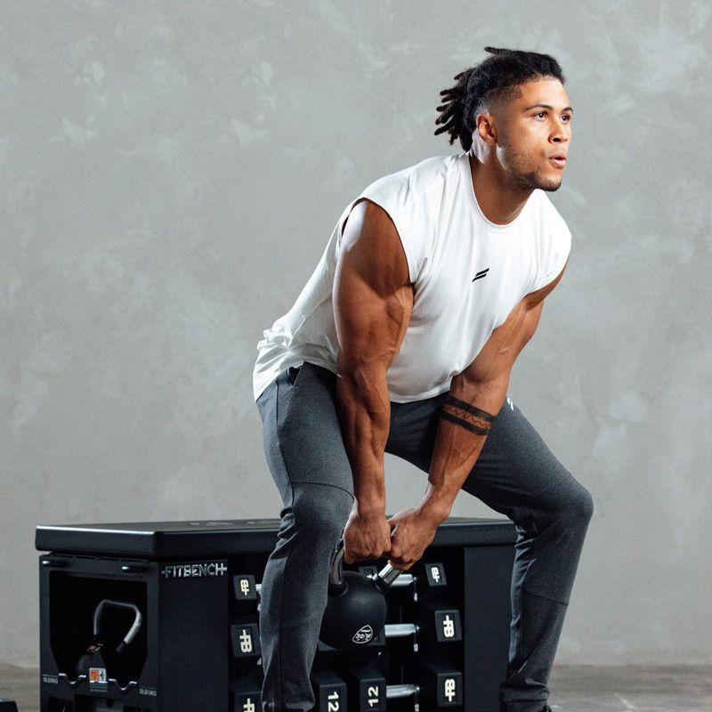 Neu Fitness Sport Weste Herren Sommer Casual Running Training Lose Plus Größe Baumwolle Rundhals Unterhemd_voghion.com
