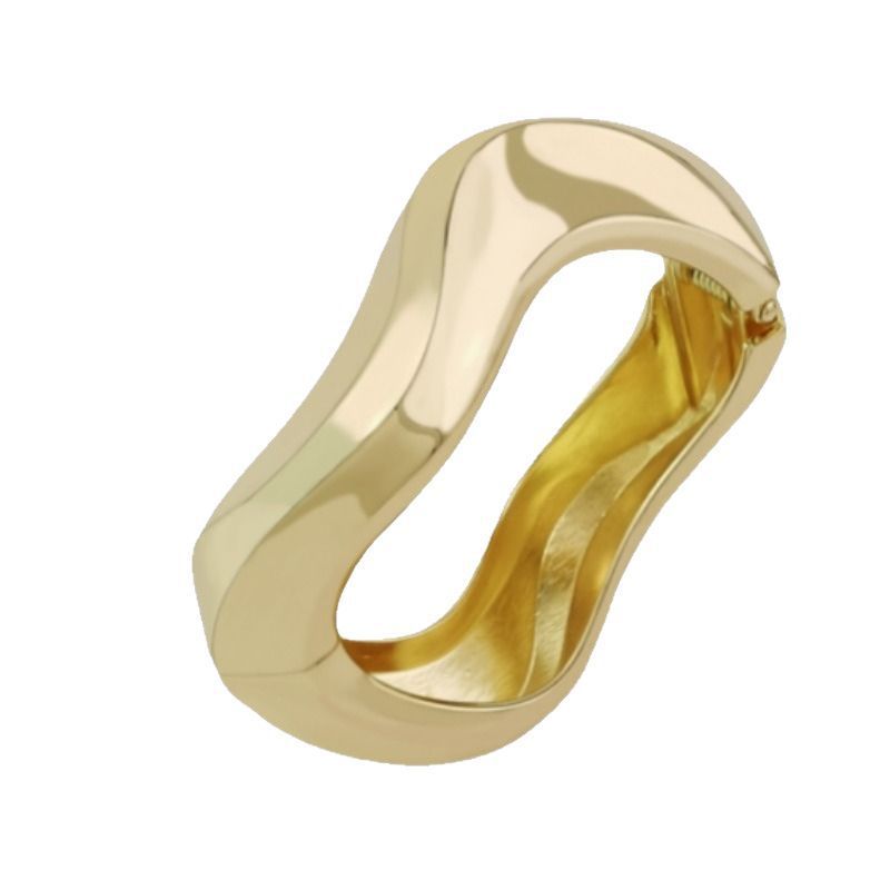 Modisches, unregelmäßiges, neues, glattes High-End-Armband mit offener Metallstruktur_voghion.com