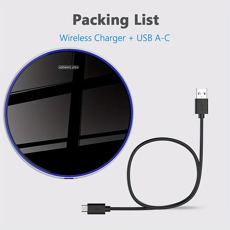 Γρήγορος ασύρματος φορτιστής-Universal Compatibility-Qi-Certified-Για 15/14/13/12, Samsung Galaxy S24 έως S8, Note 20/10, Z Fold/Flip-Non-slip Charging Pad_voghion.com