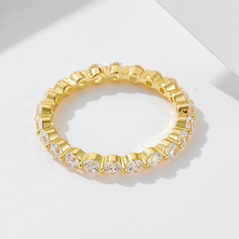 Anello combinato in argento sterling classico con zirconi a forma di uovo 8*12, esclusivo per donna, con micro intarsi di diamanti._voghion.com