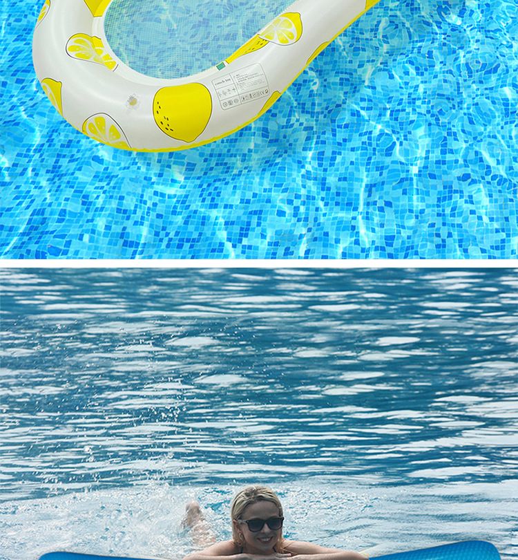 Inflatable Pool Lounge Chair With Armrests & Mesh Seat - Floating Water Hammock For Swimming Beach & Lake (Quick-Dry Heavy-Duty PVC Portable Design)_voghion.com