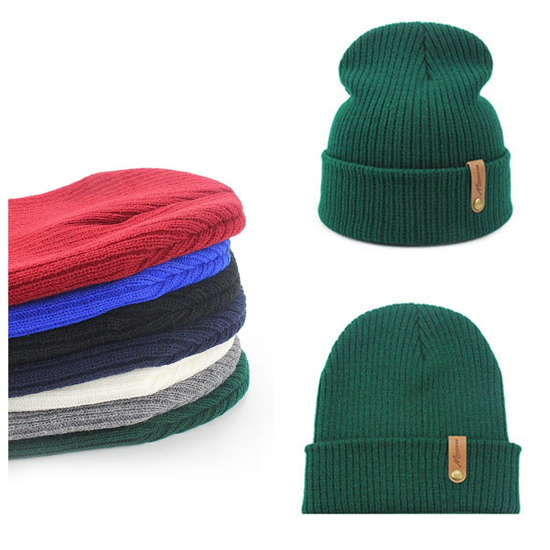Neue Wintermütze für Frauen, gestrickt, Korea-Mütze, Thic Sullies-Hut, Herbst, im Freien, warme Streetwear-Caps, Rot, Schwarz, Weiß_voghion.com