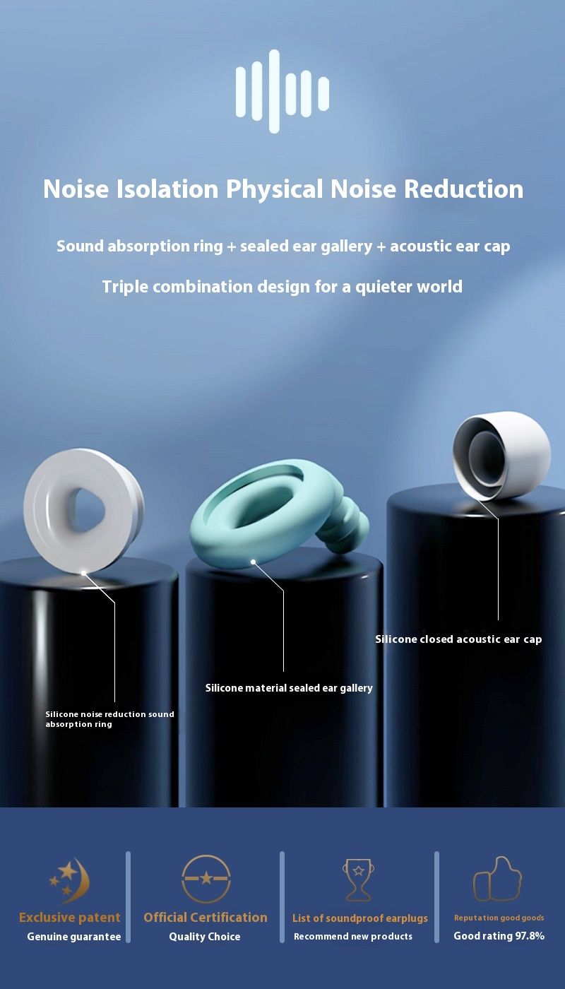 【 Tampões de ouvido com cancelamento de ruído mais vendidos 】 Tampões de ouvido de silicone à prova de som e ruído para dormir_voghion.com