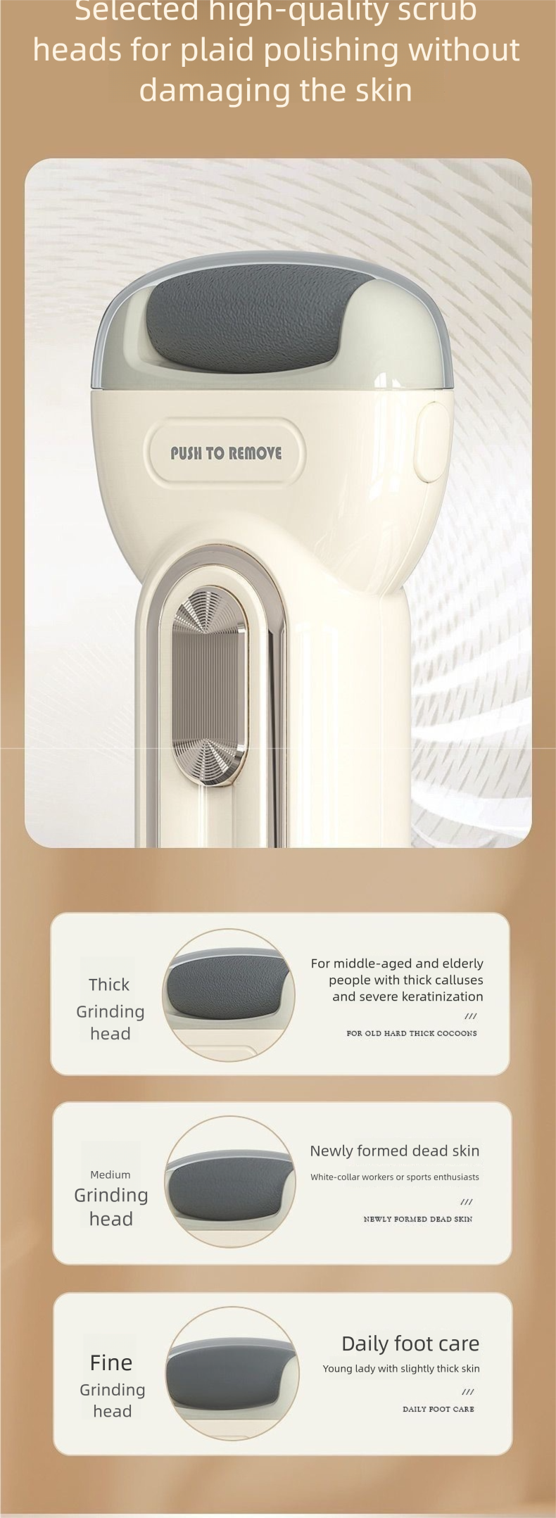 Electric File Callus Dead Skin Remover Automatic Foot Care Tool Heel Sole Plate Hema_voghion.com