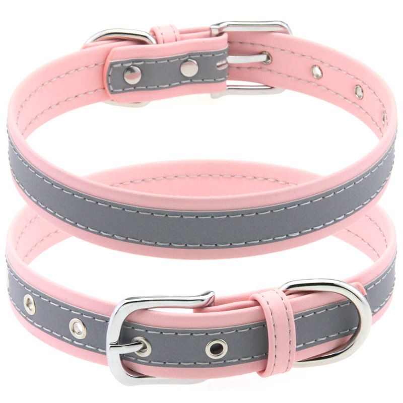 Guinzaglio per cani di piccola, media e grande taglia, collare per passeggiate, in ultra-fibra riflettente, confortevole, resistente all'usura e anti-strangolamento_voghion.com