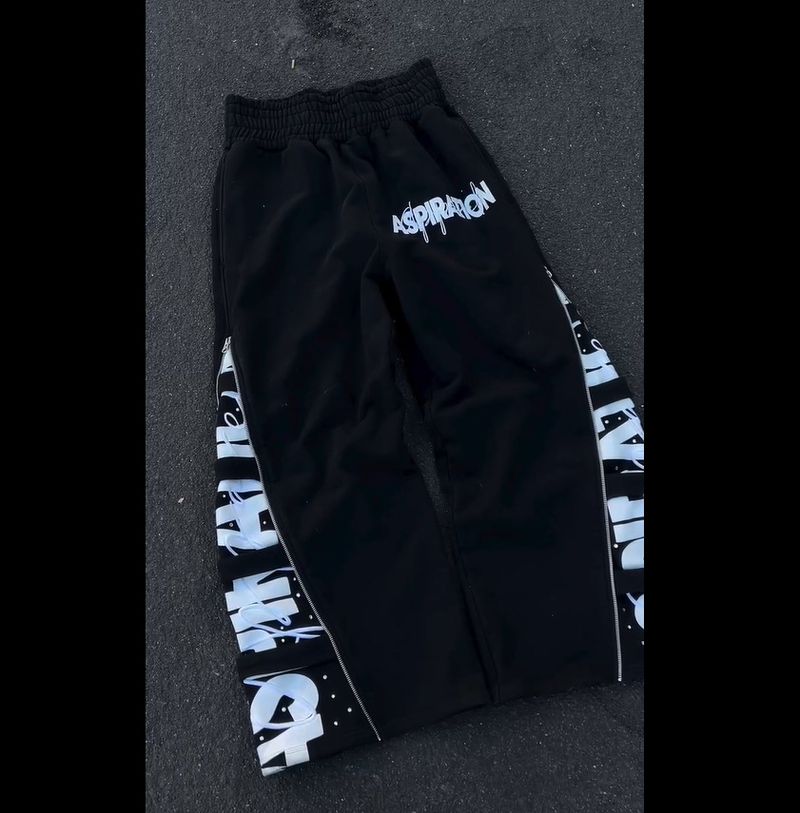 Men's Dark Retro Casual Sweatpants With Lace-Up Detail - Harajuku Street Style Loose Fit Trousers_voghion.com