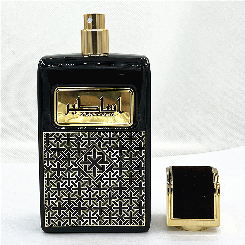 Nueva funda de cuero ASATEER negra, ambiente de alta gama, perfume árabe de Oriente Medio, estilo único, perfume popular_voghion.com