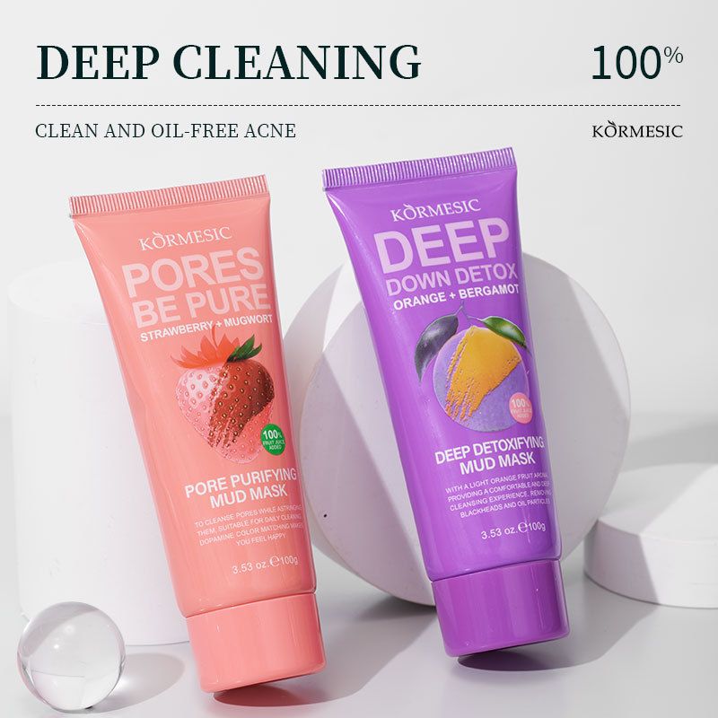 KORMESIC Fruit Purification Pore Mud Mask Mud Film Facial Cleansing Gentle Mask_voghion.com