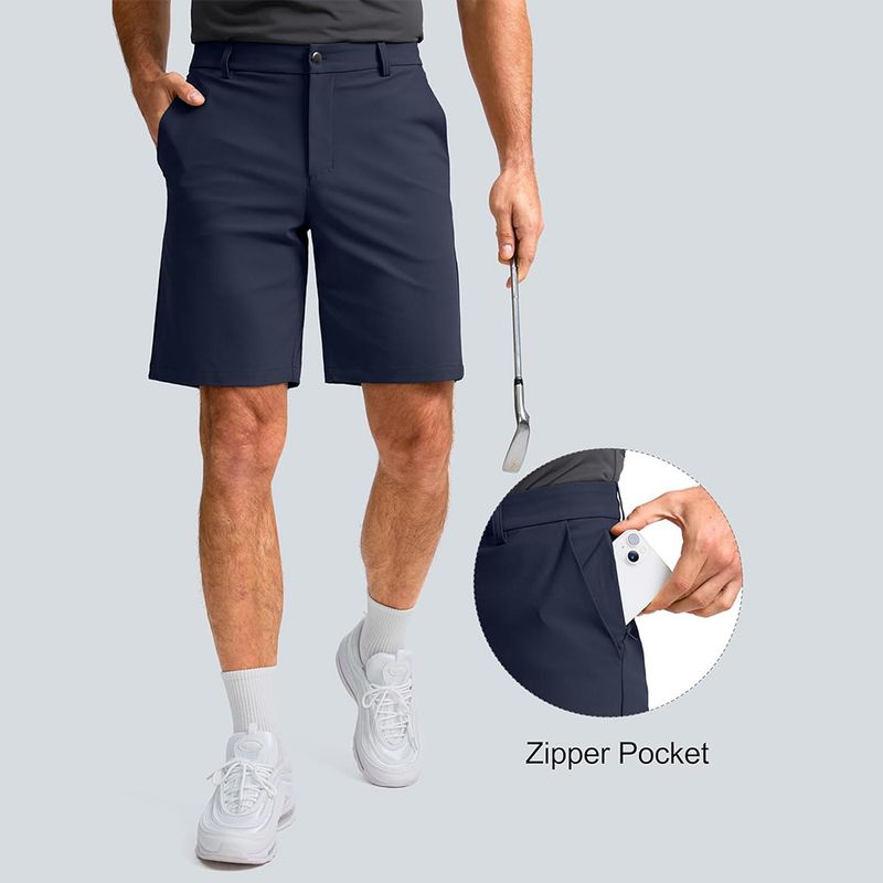 Ropa para hombre Pantalones cortos de golf para hombre Ropa de trabajo de color liso Pantalones cortos casuales de cinco puntos para acampar al aire libre Senderismo_voghion.com