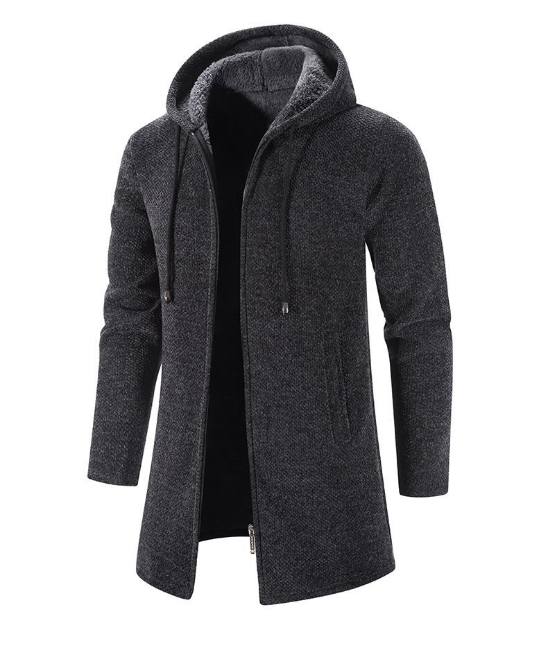 Heren Pullover Mantel Herbst Winter Neue Heiße Warme Zipper Medium Lange Strickjacke Pullover Mann Lässige Strickwaren Sweatercoat Herren Kleidung_voghion.com