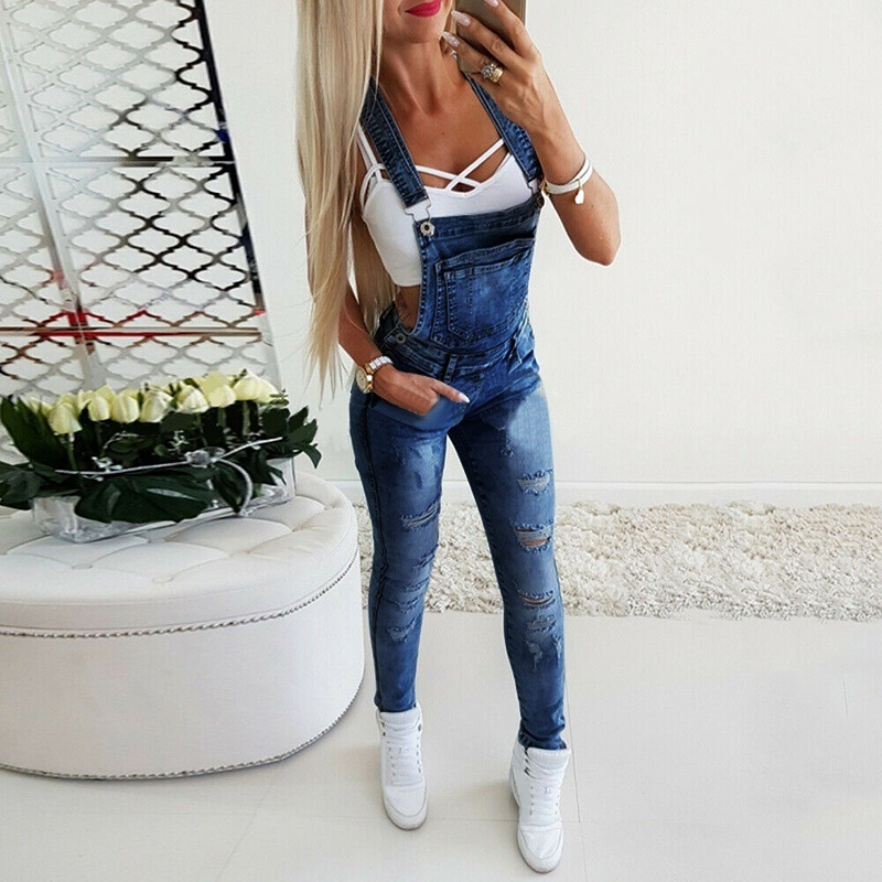 Women's Clothing New Women's Y Shaped Wide Band Sexy Tight Overalls Hand Worn Denim Jumpsuits For Women_voghion.com