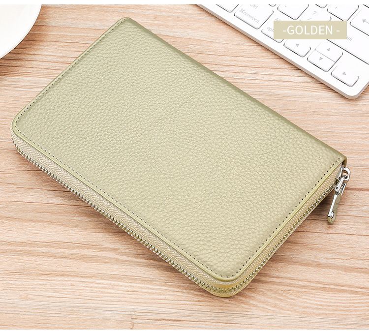 Leather Wallet Rfid Anti-magnetic Card Bag Leather Book Bag Multi-functional Wallet Long Wallet Certificate Cover_voghion.com