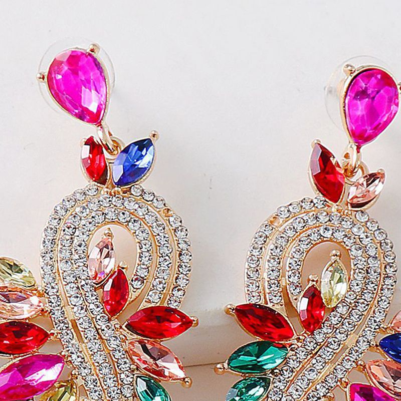 Yamaler 1 Paar baumelnde Ohrringe aus Kunstkristall, elegant, lang, Tropfenohrringe für Hochzeit_voghion.com