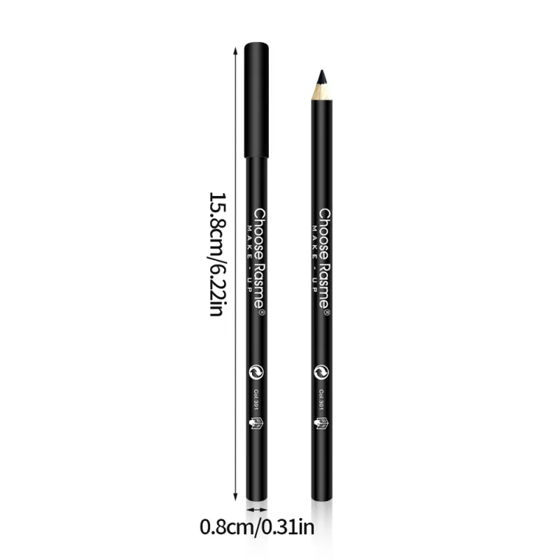 1Pc High Pigmented Eyeliner Pencil Hard Refill Smooth Black Wooden&Liquid Eyeliner Eyebrow Pencil Long-Lasting Cosmetics Makeup_voghion.com
