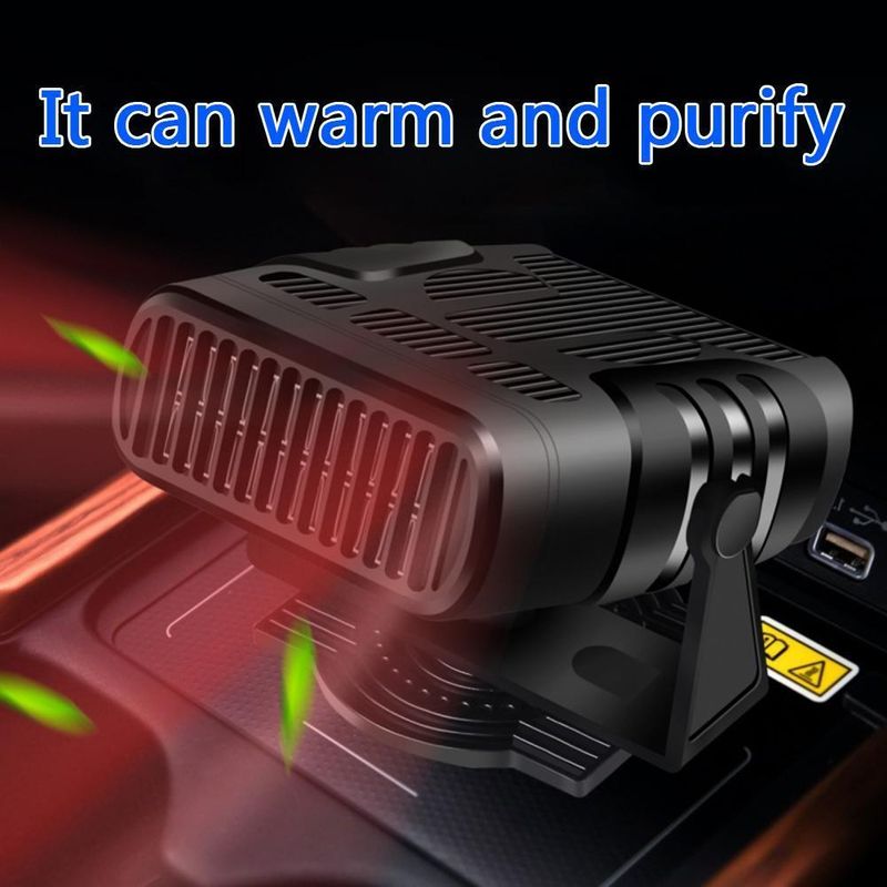 12V/24V Portable Heater Heating Coog Fan Window Demister 360 Degree Rotating Car Windshield Deer Defroster_voghion.com