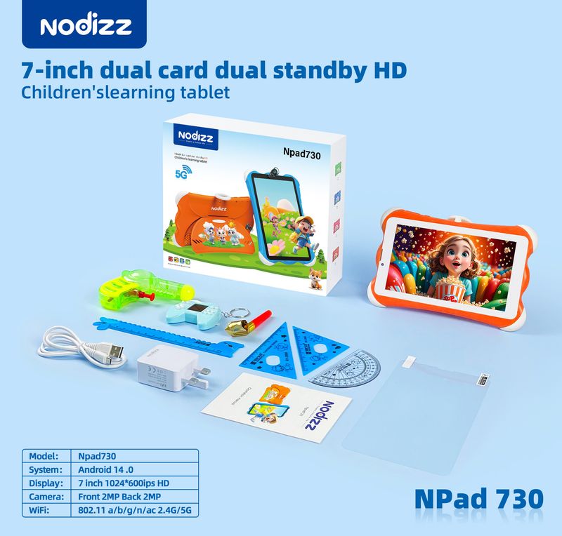 7 inç çocuk çizgi film NPAD730 SIM+WiFi çift kart öğrenci tablet PC_voghion.com